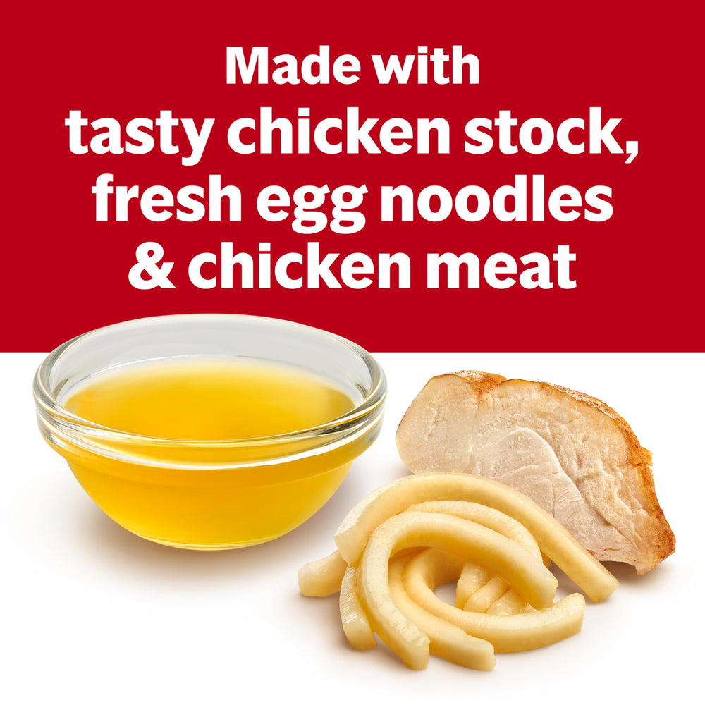 Campbell's antibiotic-free chicken label close-up for health-conscious shoppers.