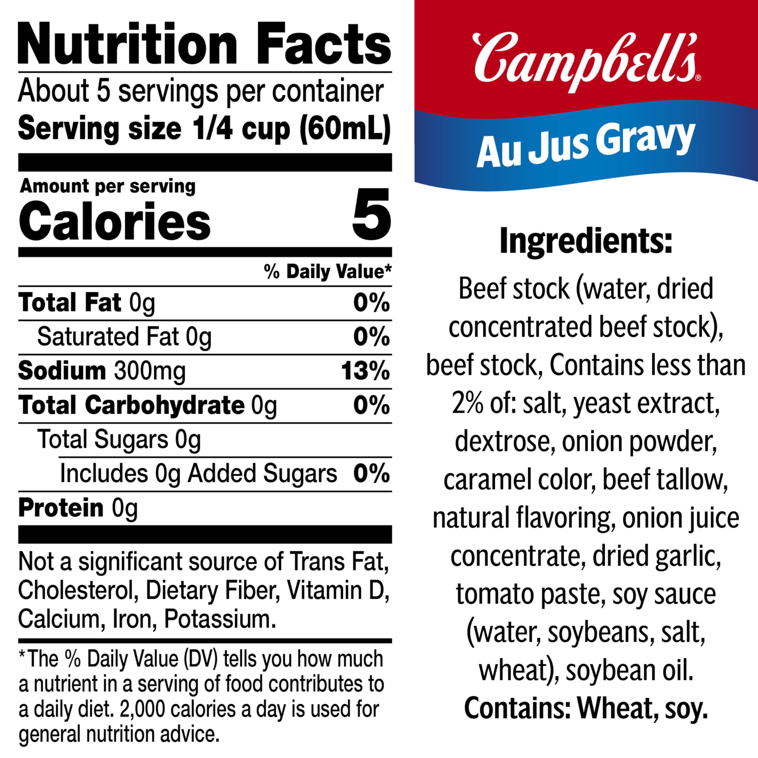 Campbell's Au Jus Gravy over mashed potatoes enhances a holiday side