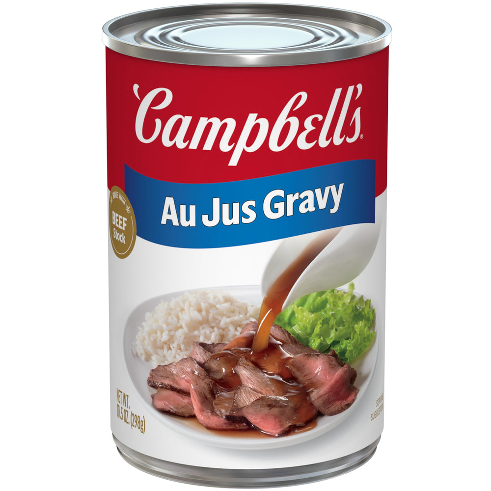 Campbell's Au Jus Gravy pour roast beef for a comforting family meal