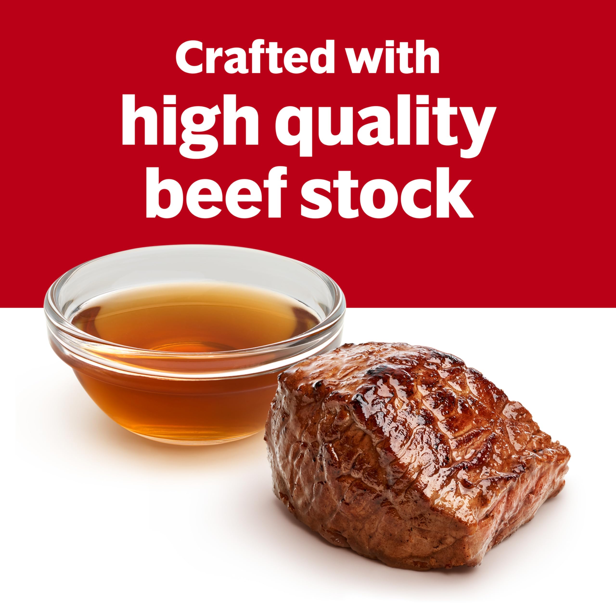 Herbed beef consomme bowl adds comforting aroma to a simple meal.