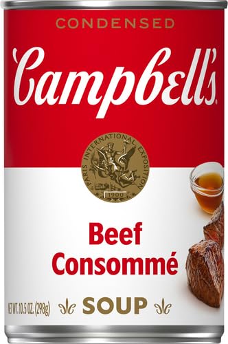 Campbell's Beef Consommé pantry staple, no high fructose corn syrup flavor booster.