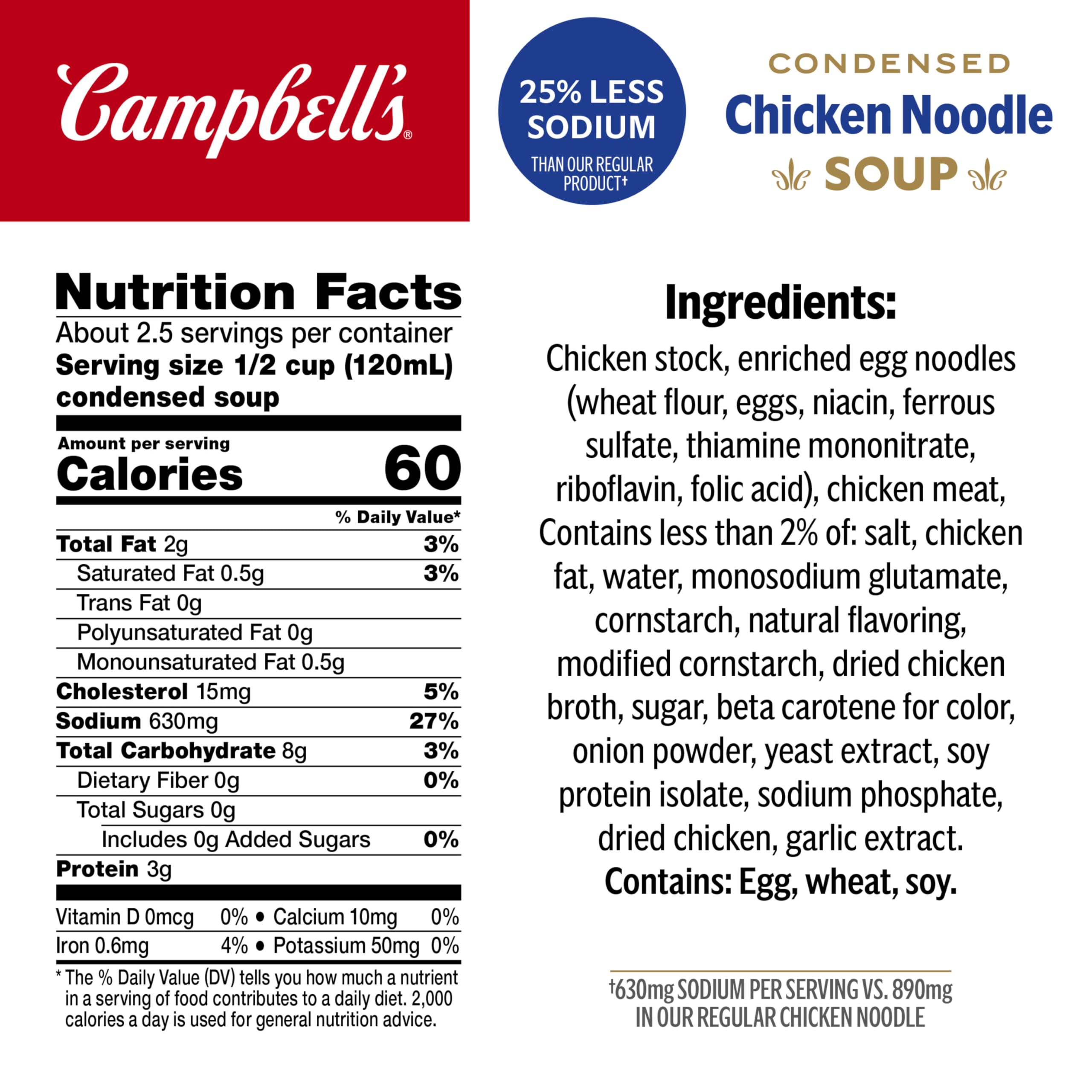 Campbell's chicken noodle soup broth close-up, golden and savory for cozy meals.