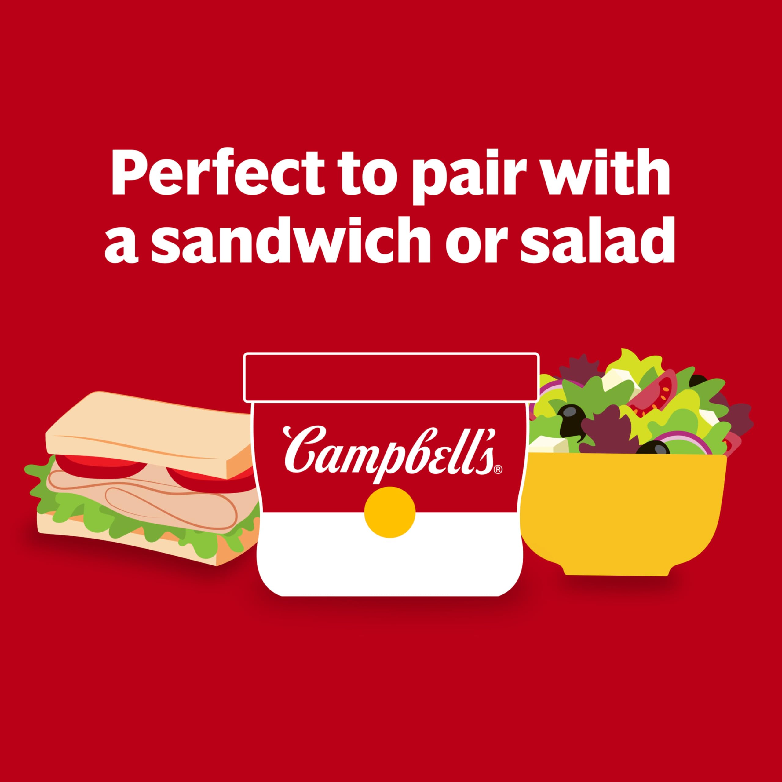 Campbell's Chicken Noodle Soup on-the-go portability for easy snacks or sides.