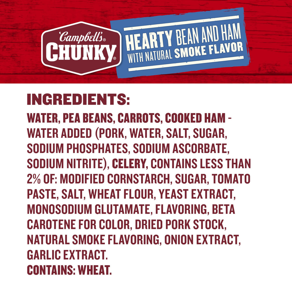 Beans and carrots in Campbell's chunk—protein-rich sustenance for busy days.