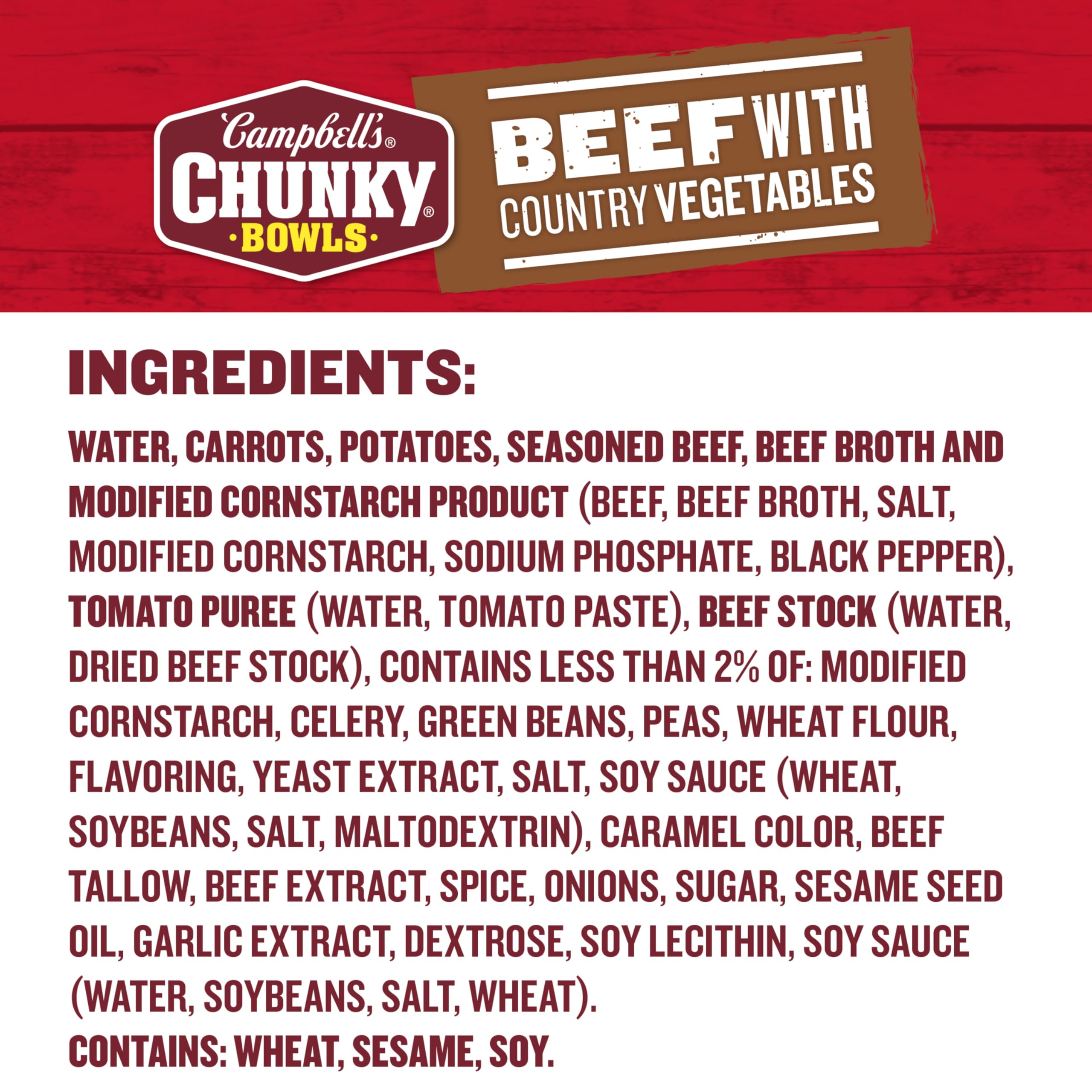Campbell's Chunky beef soup beef chunks close-up showing large, tender pieces for a satisfying bite.