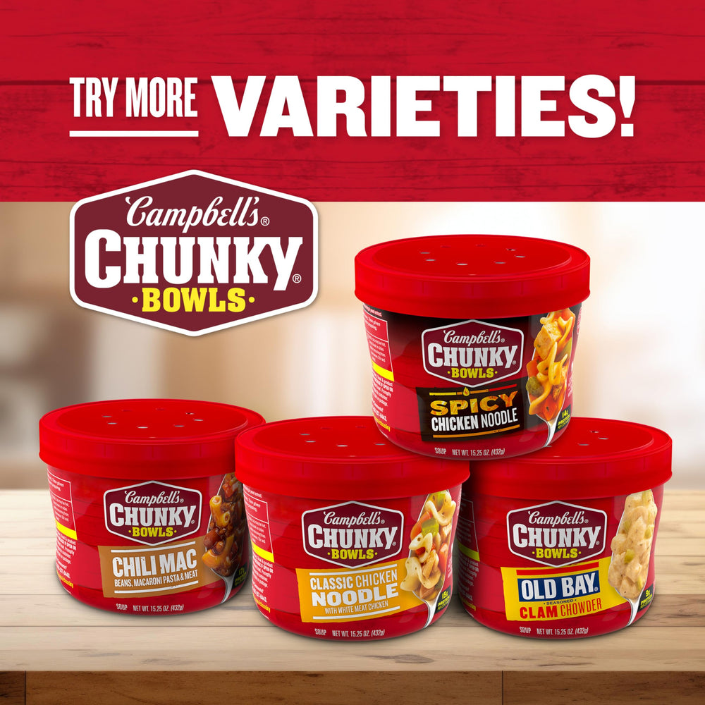 Serving idea with sides makes Campbell's Chunky beef soup a hearty option.