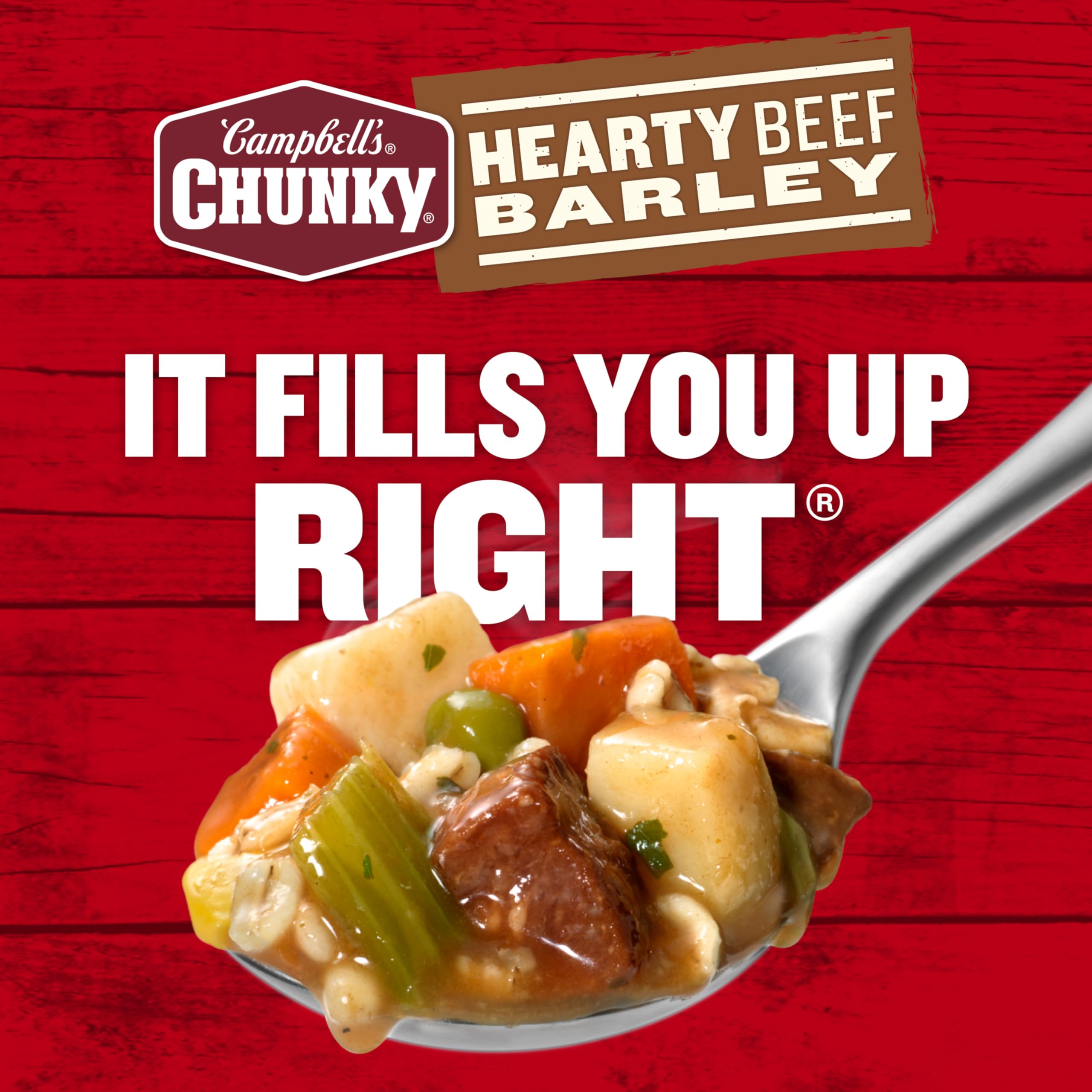 Recyclable Campbell's Chunky can for easy disposal after a camp meal