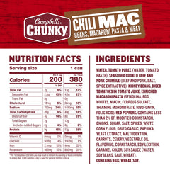 Campbell's Chunky Chili Mac beef and pork crumble for a protein-packed bite.