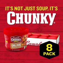 Beans and vegetables in Campbell's Chili Mac Soup for color and texture