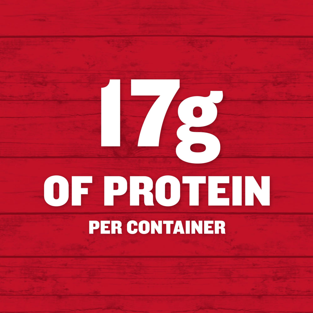 Nutrition panel on Campbell's Chunky Chili Mac highlights protein content.