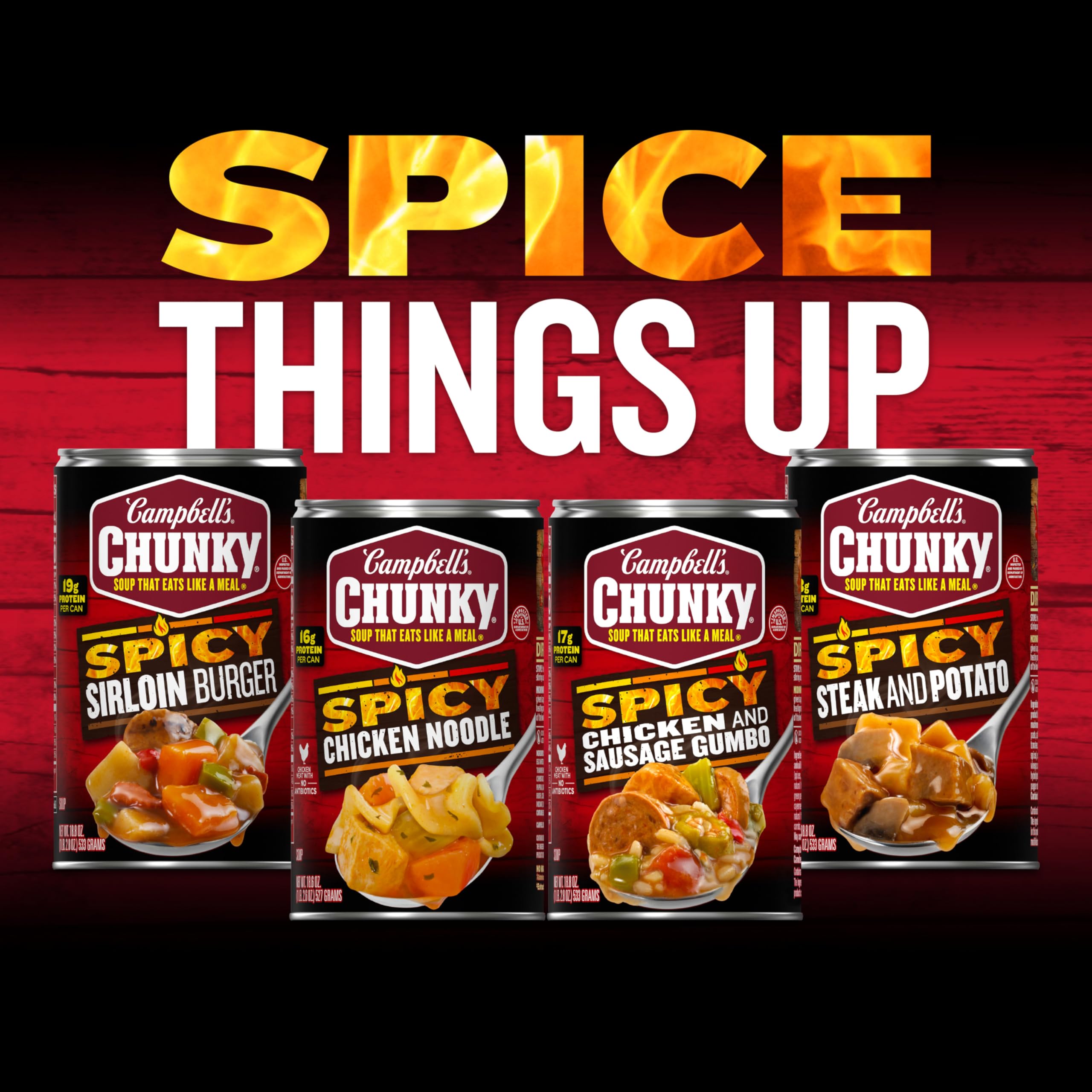 Campbell's Chipotle Chicken Corn Chowder work lunch-ready bowl demonstrates quick, hearty meal.