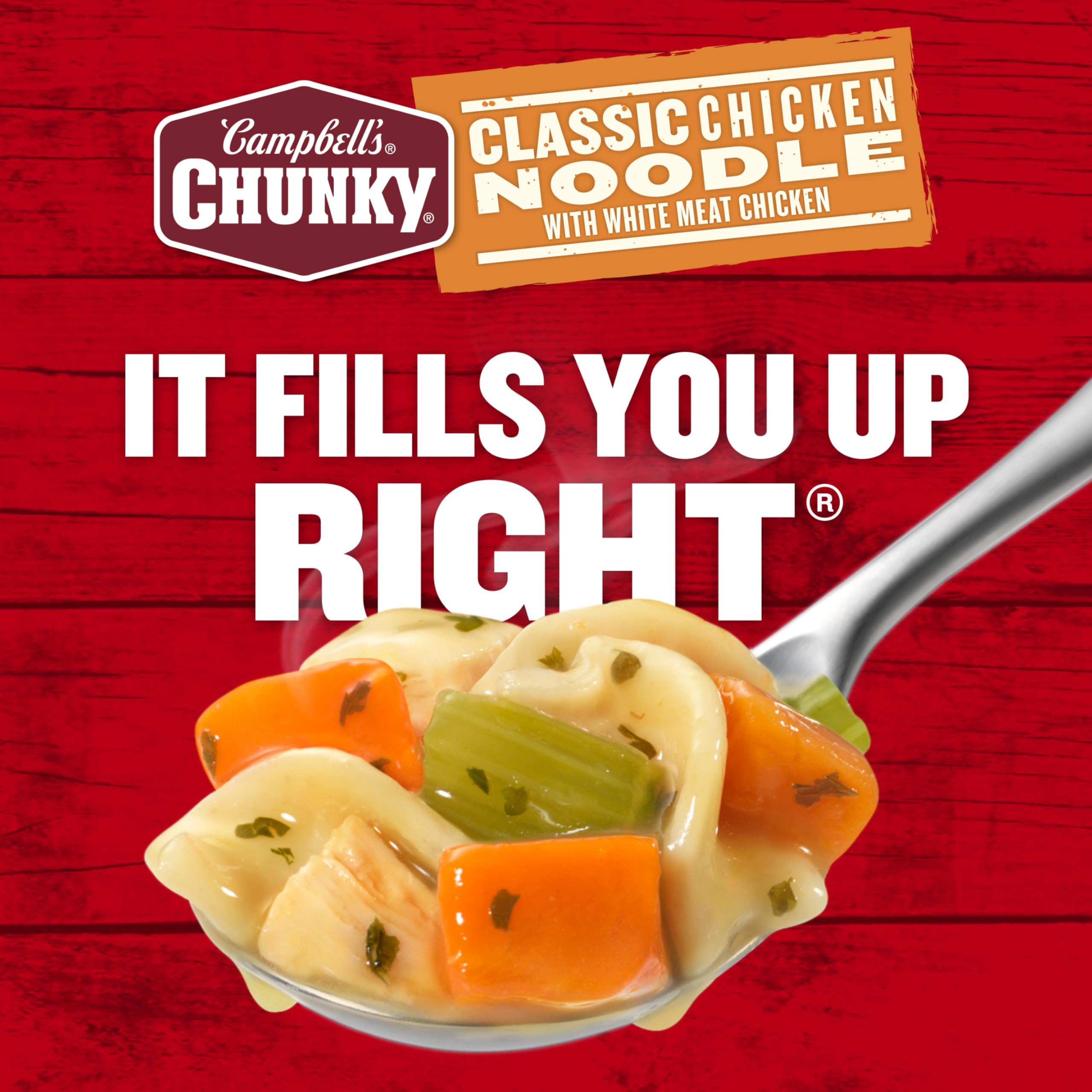 Stove-top heating suggested for Campbell's Chunky Classic Chicken Noodle Soup