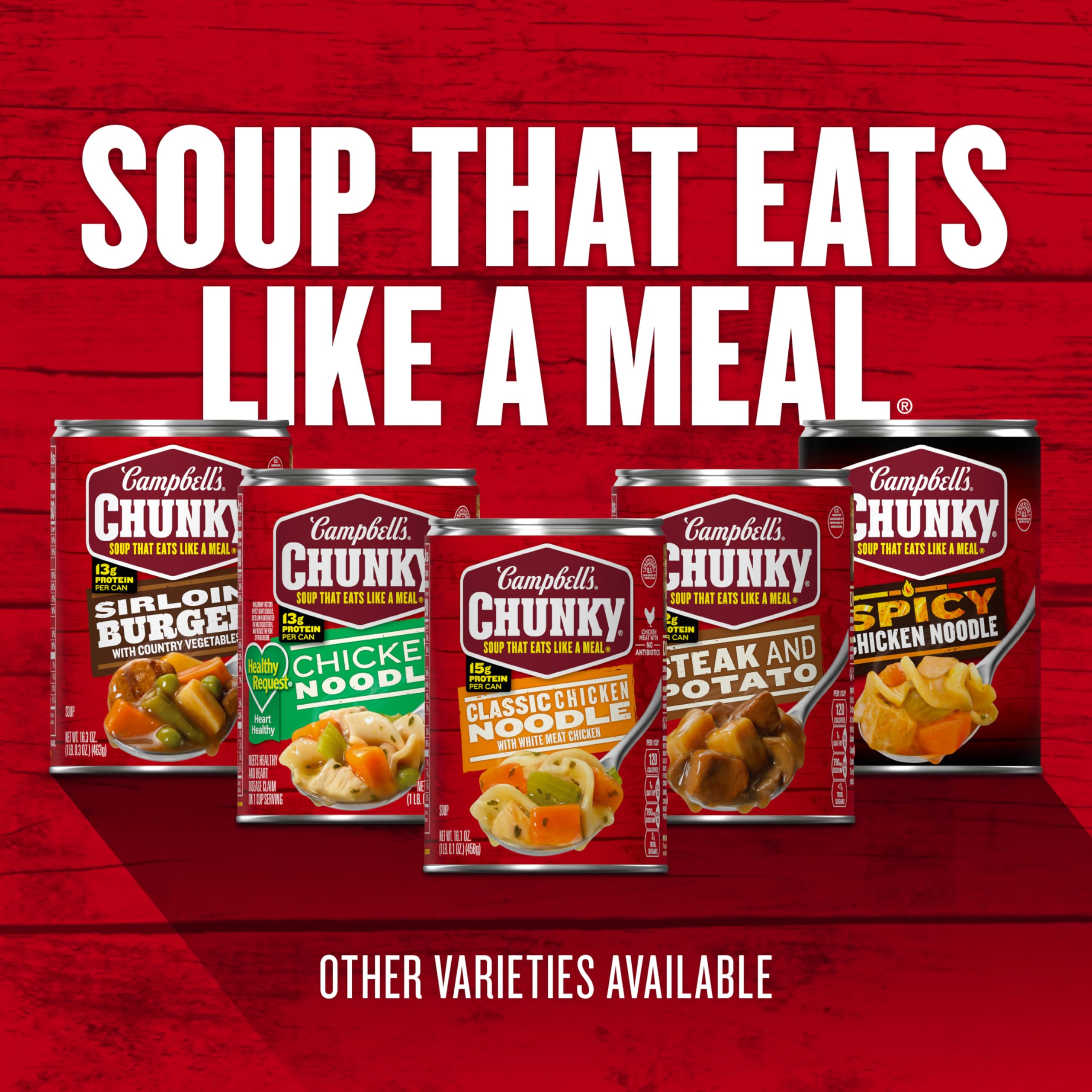 Campbell's Chunky Creamy Chicken and Dumplings recyclable can for easy disposal.