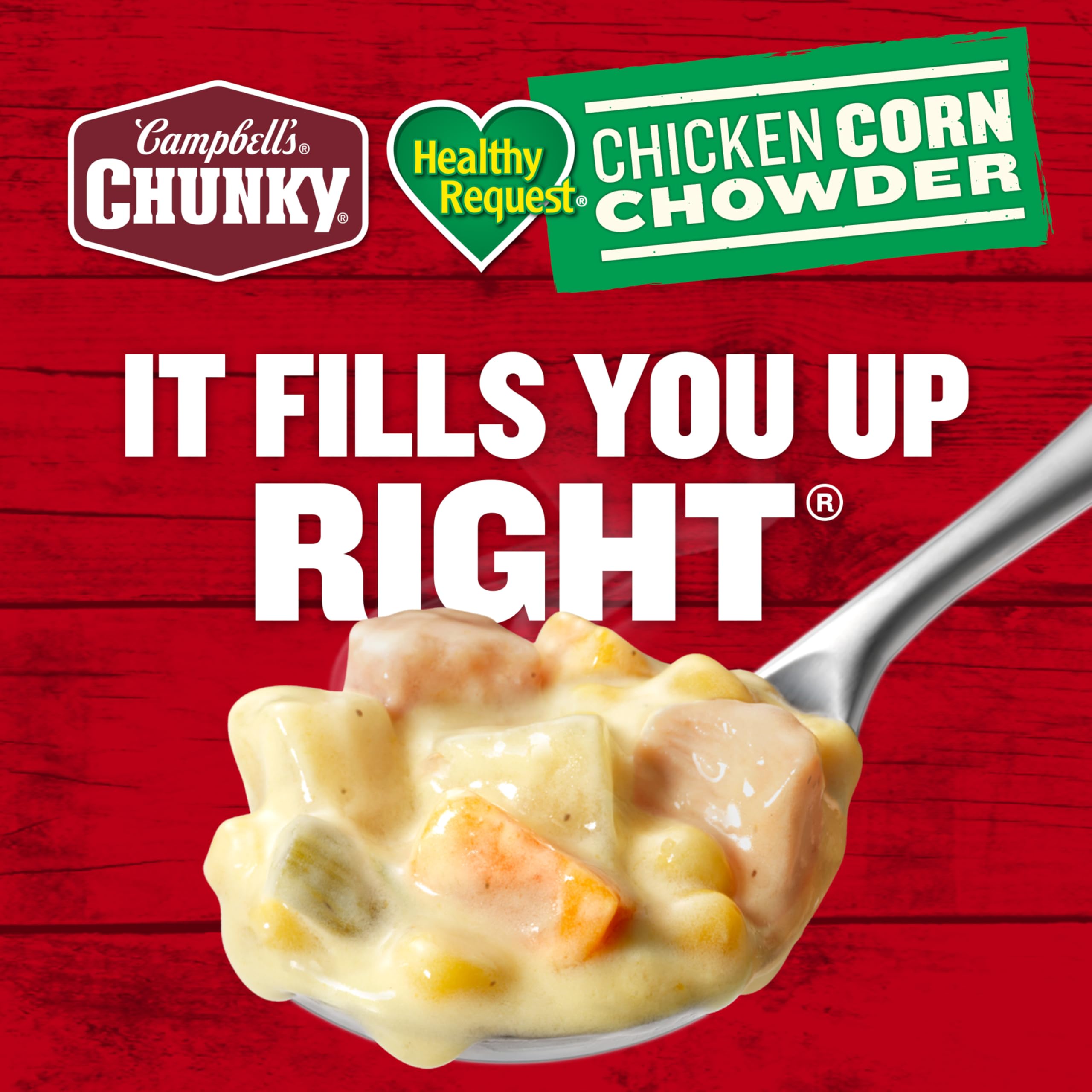 Campbell s Chunky Healthy Request Chicken Corn Chowder camping ready for outdoors