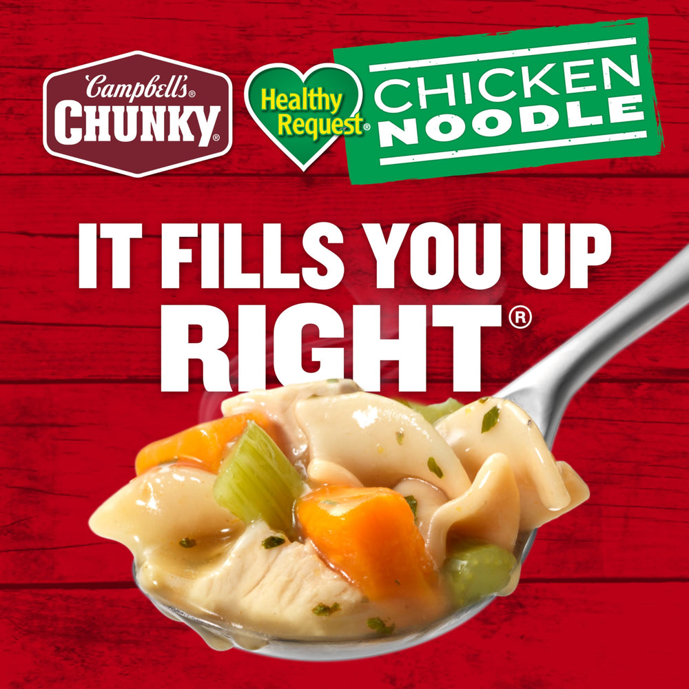 Campbell's Chunky Healthy Request 12-pack box image for pantry stocking.