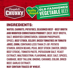 A microwaved serving of Campbell's Chunky Healthy Request soup ready to eat.
