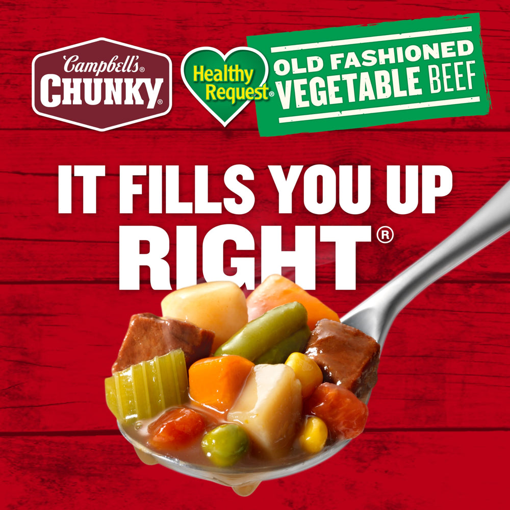 Recyclable can packaging makes cleanup easy after Campbell's Chunky Healthy Request.