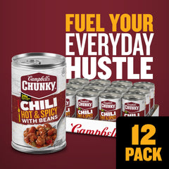Chili shows kidney beans, beef, pork, peppers, and spices for bold flavor
