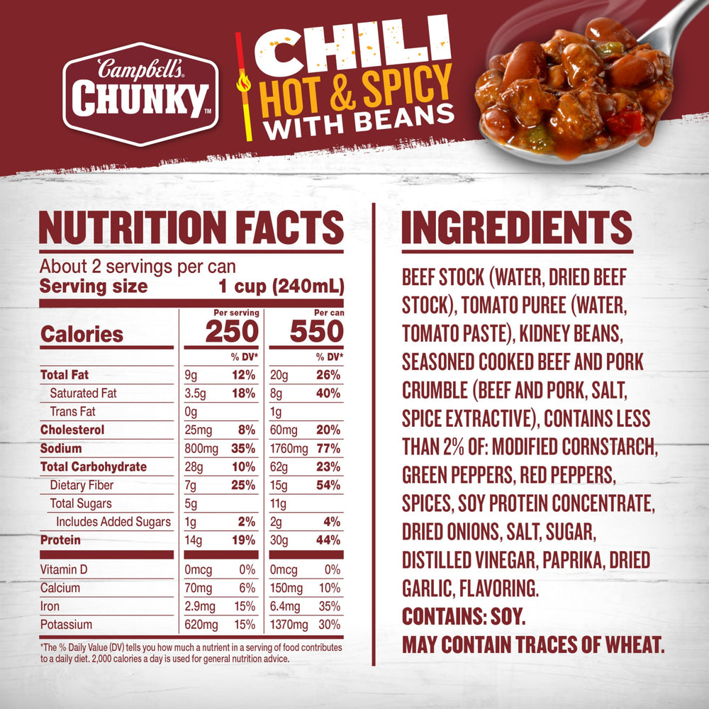 Ready-to-heat Campbell's Chunky chili after workouts and busy days