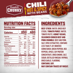Campbell's Chunky Hot and Spicy Chili with Beans ingredients visible in the mix.