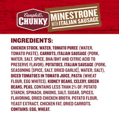 Campbell's Chunky Minestrone pasta and beans provide a hearty texture.