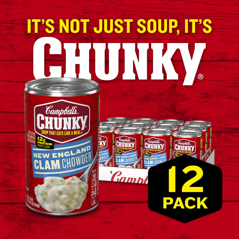 Heat Campbell's Chunky chowder over a campfire for warm, easy outdoor meals.