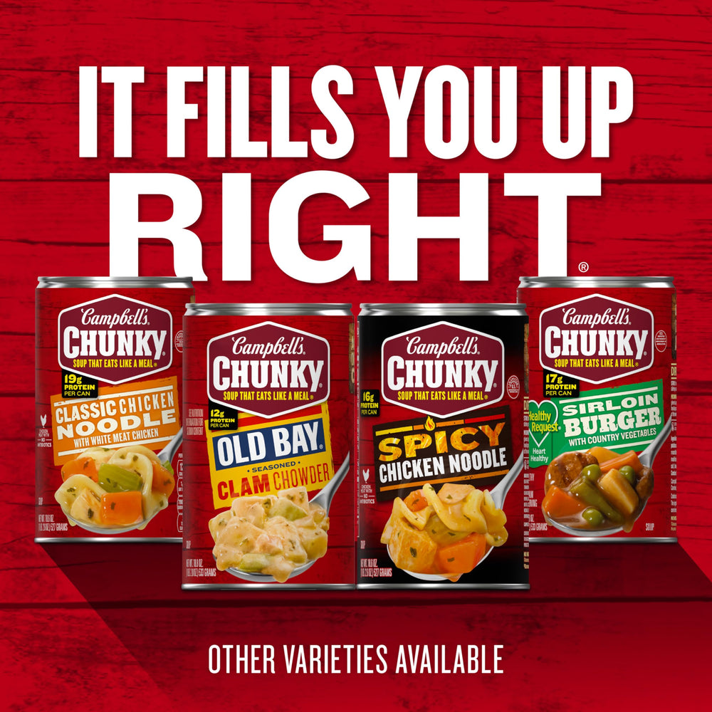 Recyclable can packaging of Campbell's Chunky OLD BAY clam chowder