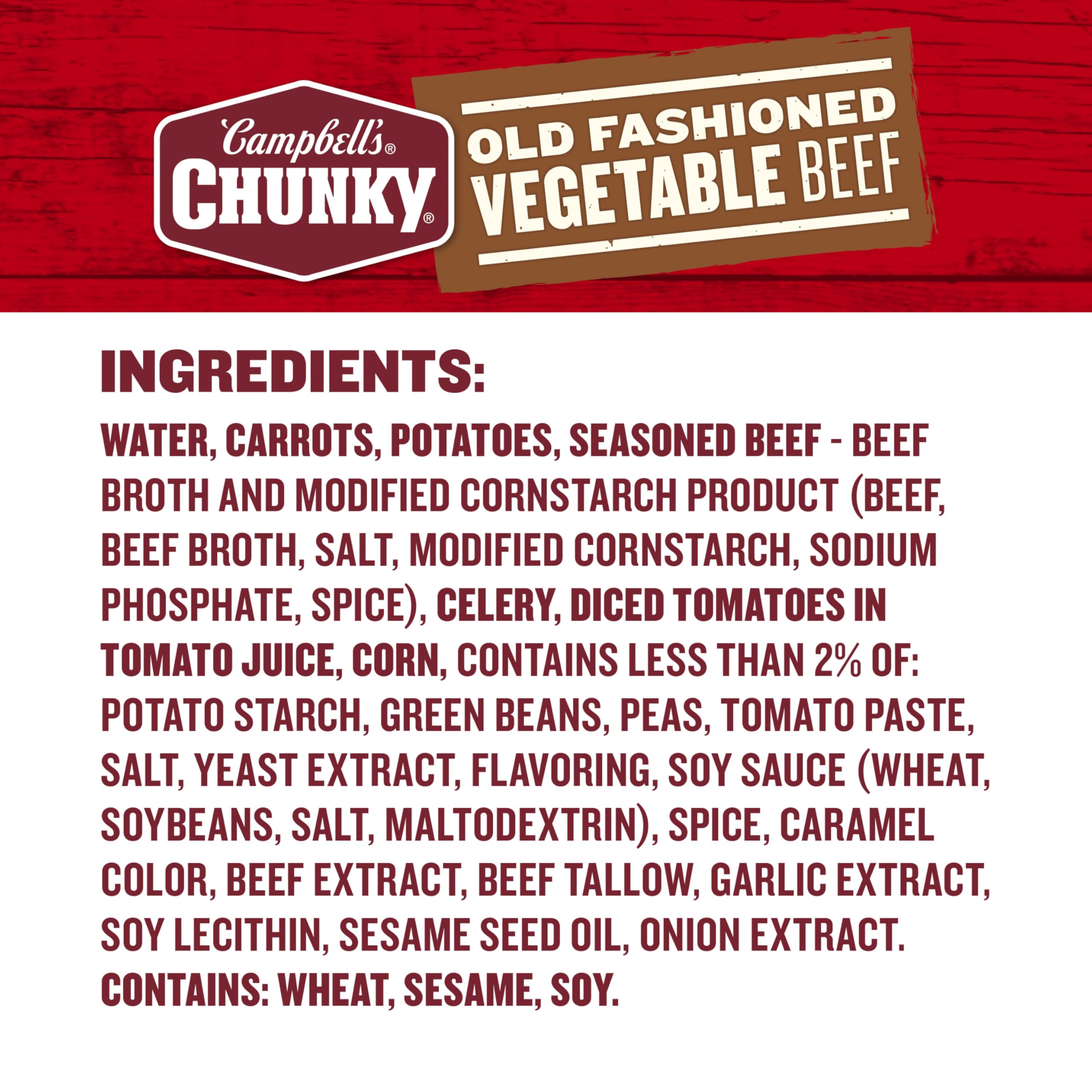 Serving bowl microwaved with Campbell’s Chunky Old Fashioned Vegetable Beef Soup