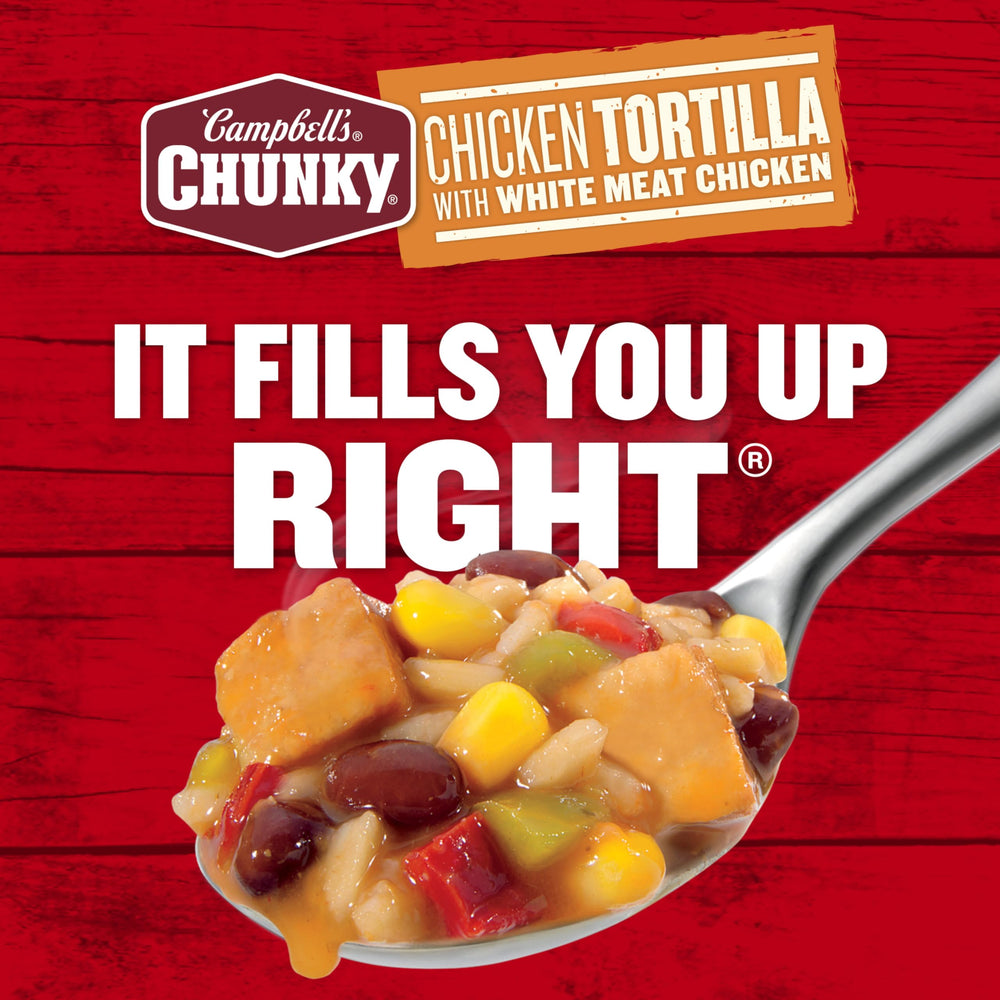 Campbell's Chunky Chicken Tortilla Soup travels well for on-the-go lunches