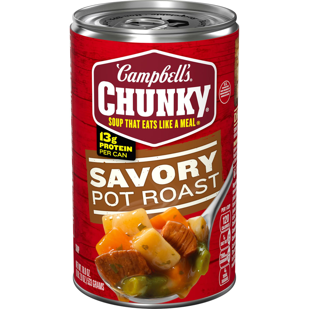 Campbell's Chunky Savory Pot Roast Soup can ready-to-serve meal option