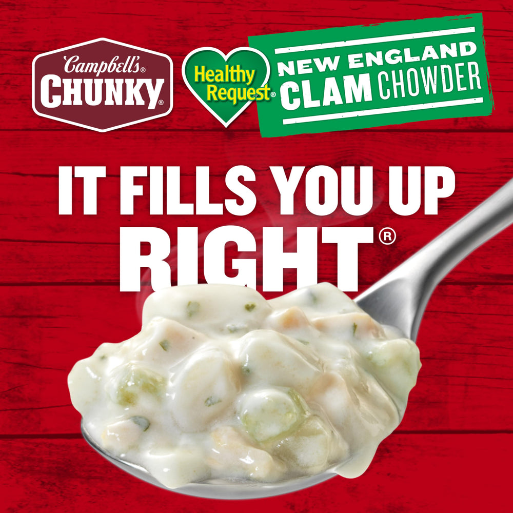 Campbell's Chunky chowder served in a warm bread bowl for a cozy meal.