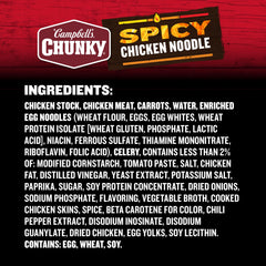 Campbell's Chunky Spicy Chicken Noodle vegetables and noodles in broth
