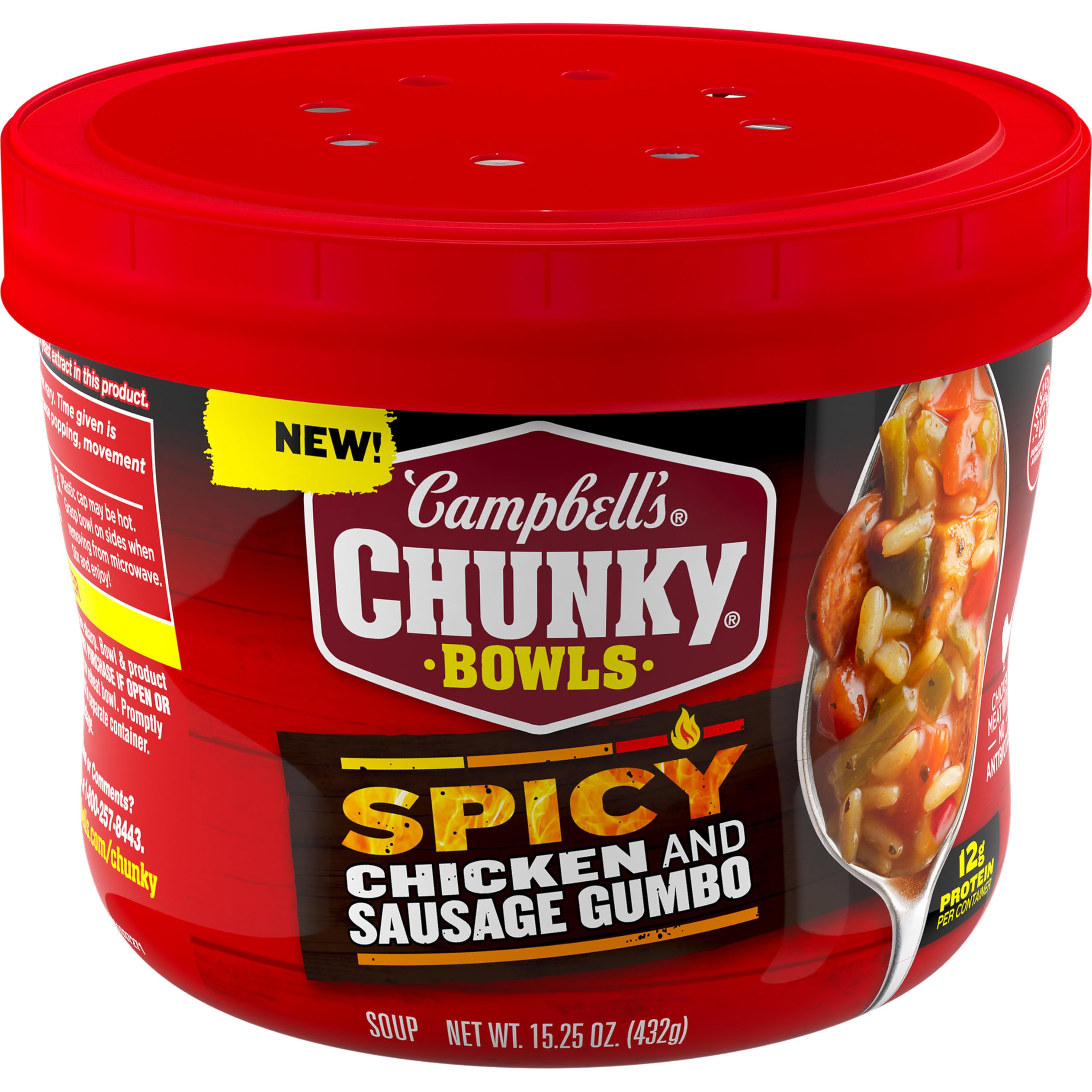 Campbell’s Chunky Gumbo bowl with bold flavors and protein for a quick meal.
