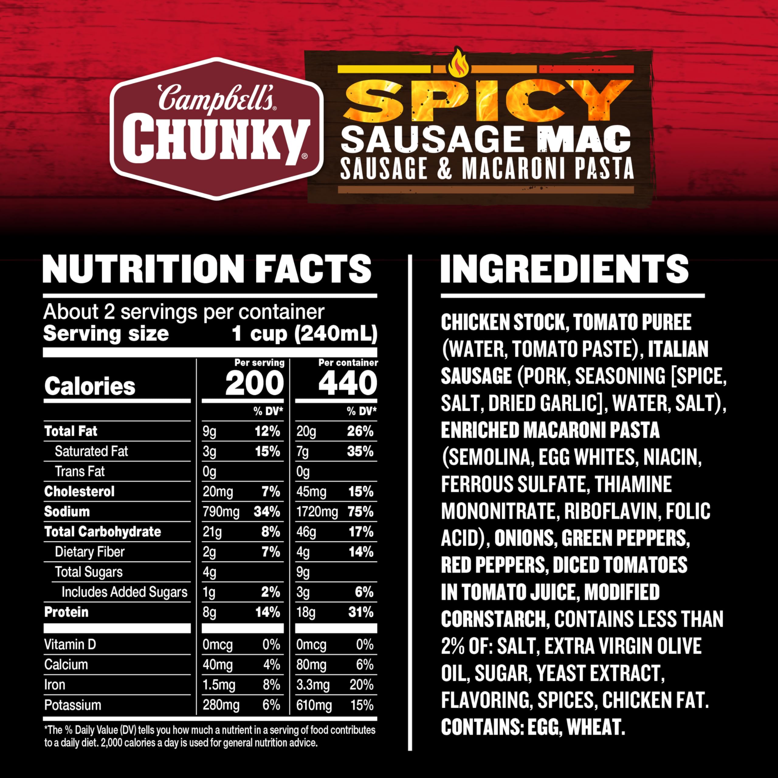 Serving bowl of Campbell’s Chunky Spicy Sausage Mac for a hearty dinner option