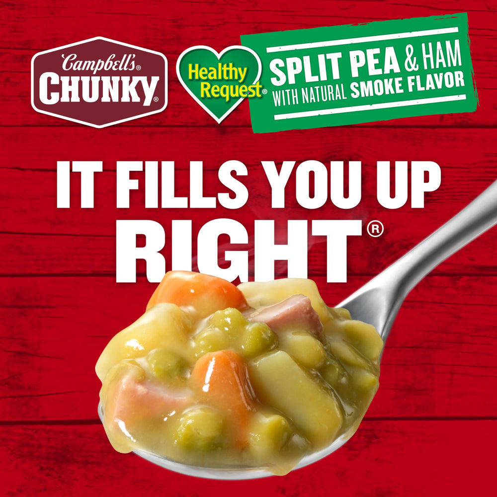 Campbell's Chunky Split Pea Soup with Ham — heat in microwave for quick meals