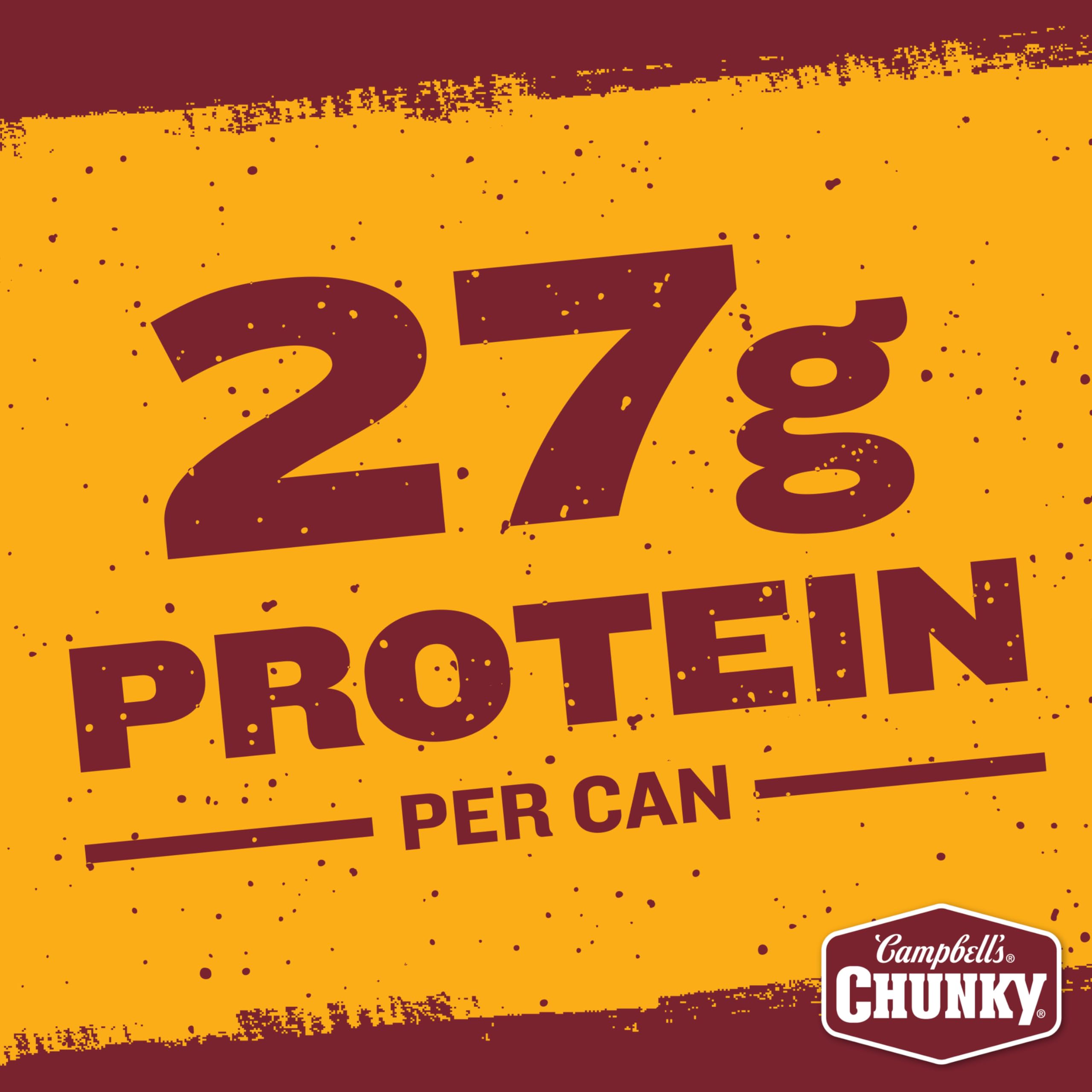 Campbell’s Chunky White Bean Chicken Chili microwave-heat demonstrates fast, convenient preparation.