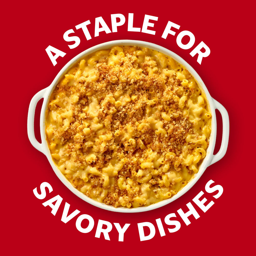 Mac and cheese boost with Campbell's Condensed Cheddar Cheese Soup.