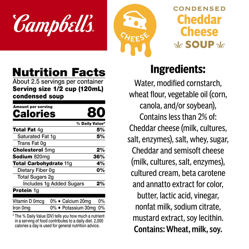 Campbell's cheddar soup in a cooking bowl with rich creaminess.