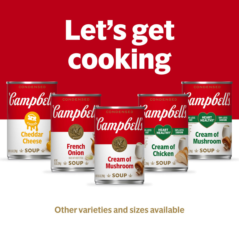Fresh herbs over Campbell's broth highlight serving ideas for soups