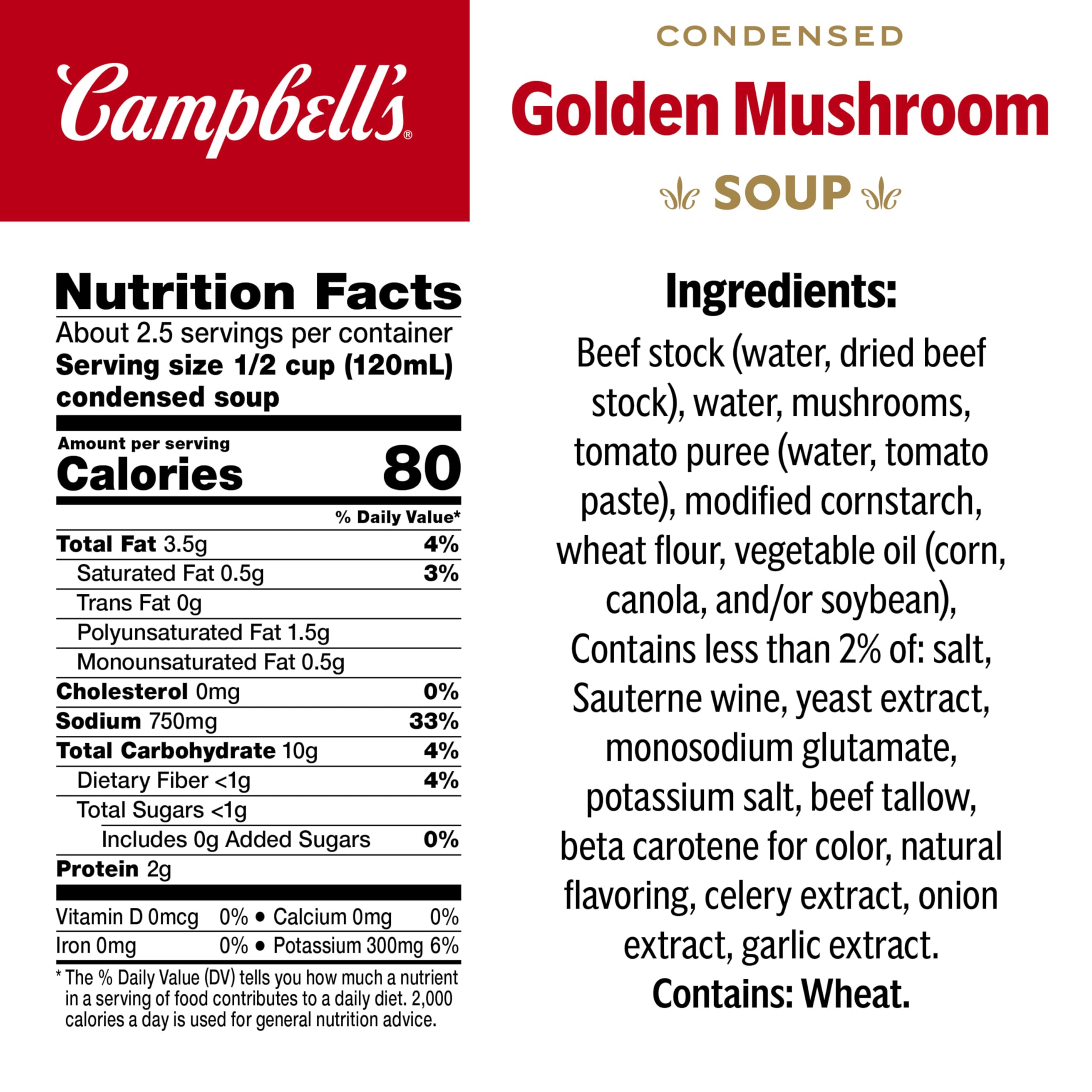 Close-up of ingredients showing mushrooms and beef stock for depth