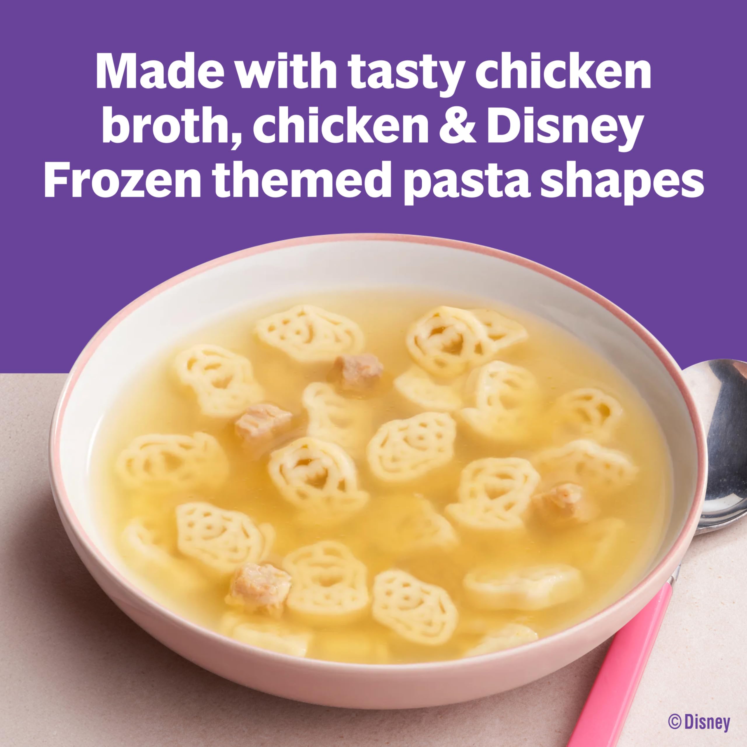 Campbell's Disney Frozen Souper Shapes, snowflake pasta for playful meals.