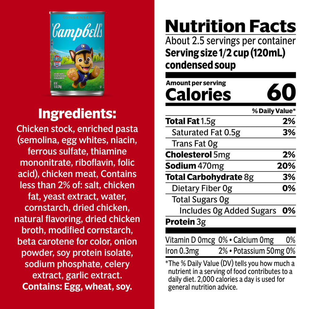 Paw Patrol pasta shapes add kid-friendly fun to Campbell's soup