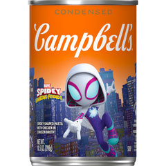 Campbell's Condensed Kids Soup Spidey pasta can offers a kid-friendly, fun shape