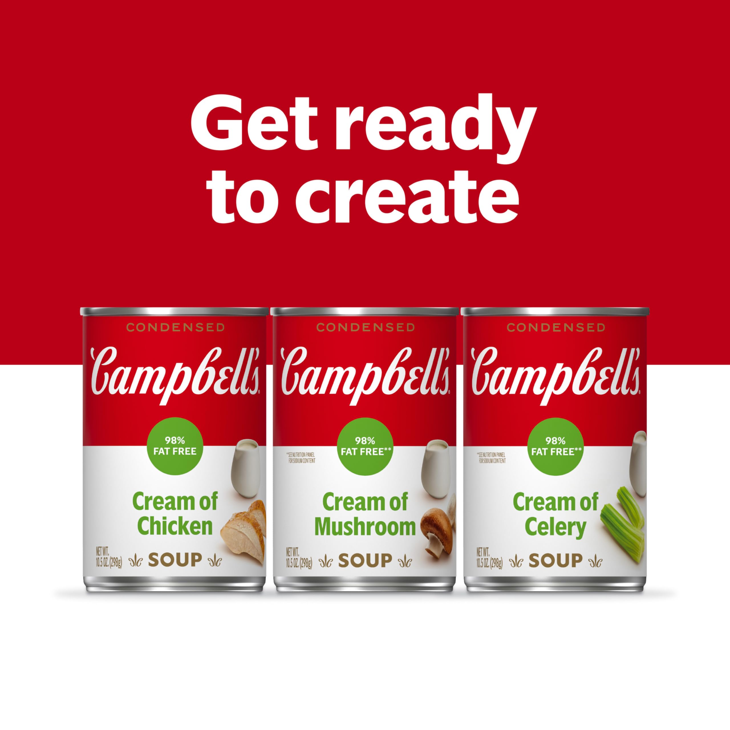 Campbell's Cream of Chicken Soup nutrition panel supports informed choices.