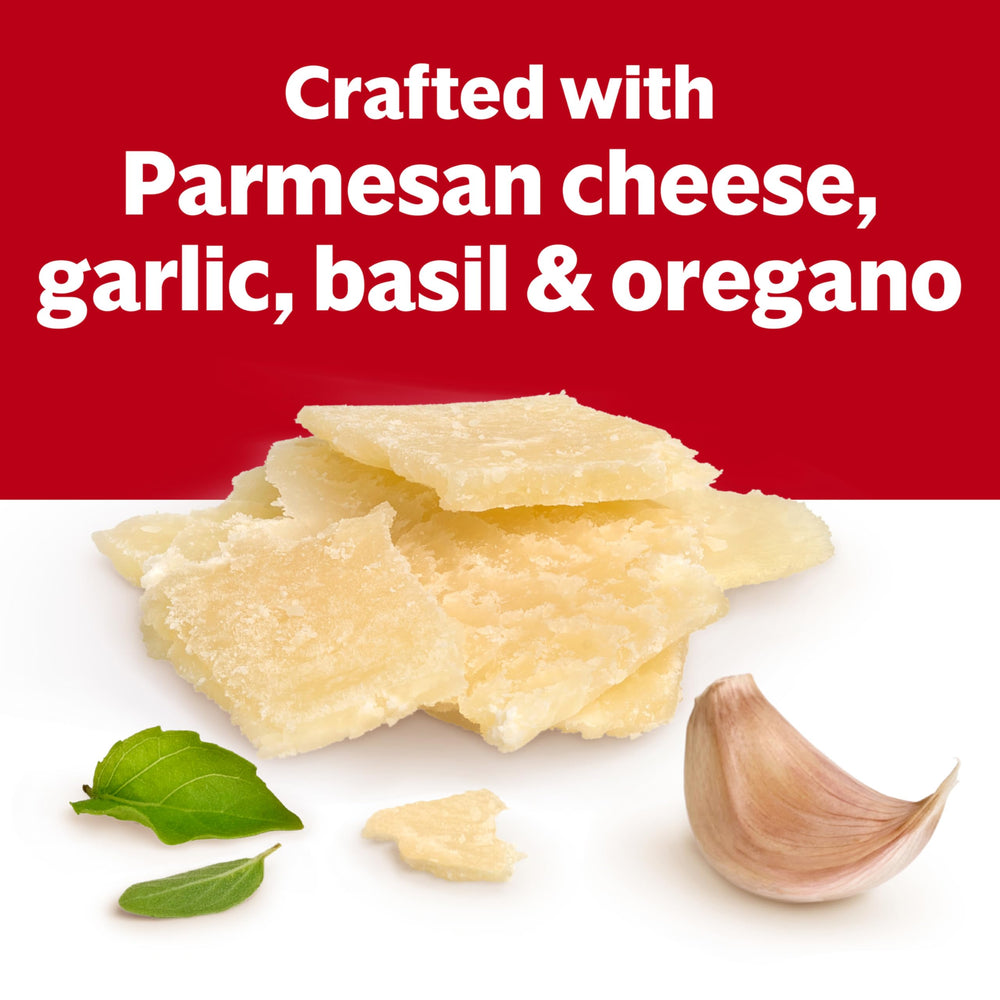 Campbell's Garlic Parmesan Cheese Soup with Herbs melts cheese into a cozy sauce.