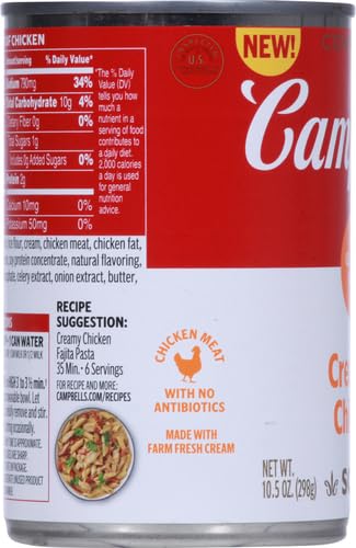 Campbell's soup poured into a bowl, ready to heat.
