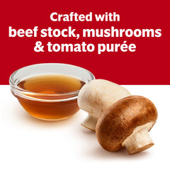 Campbell's Golden Mushroom Soup on the stovetop, perfect base for quick weeknight meals.