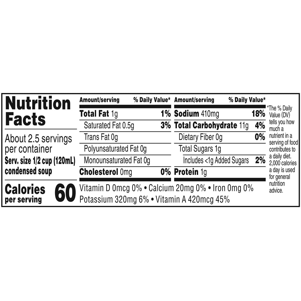 Campbell’s Healthy Request Cheddar Cheese Soup pour illustrates quick sauce substitute