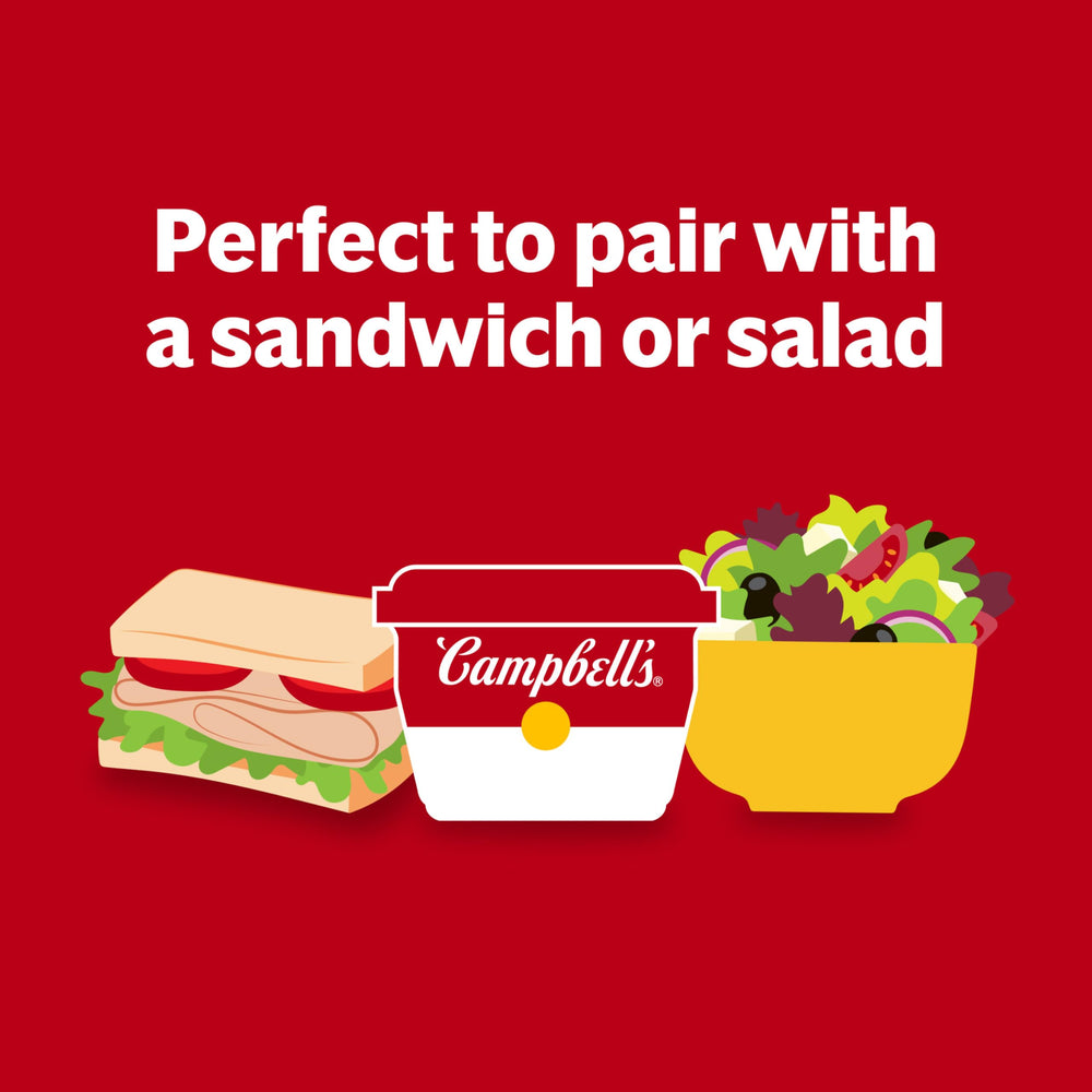 Campbell's Homestyle Chicken Noodle Soup 4-pack on display for easy meals.