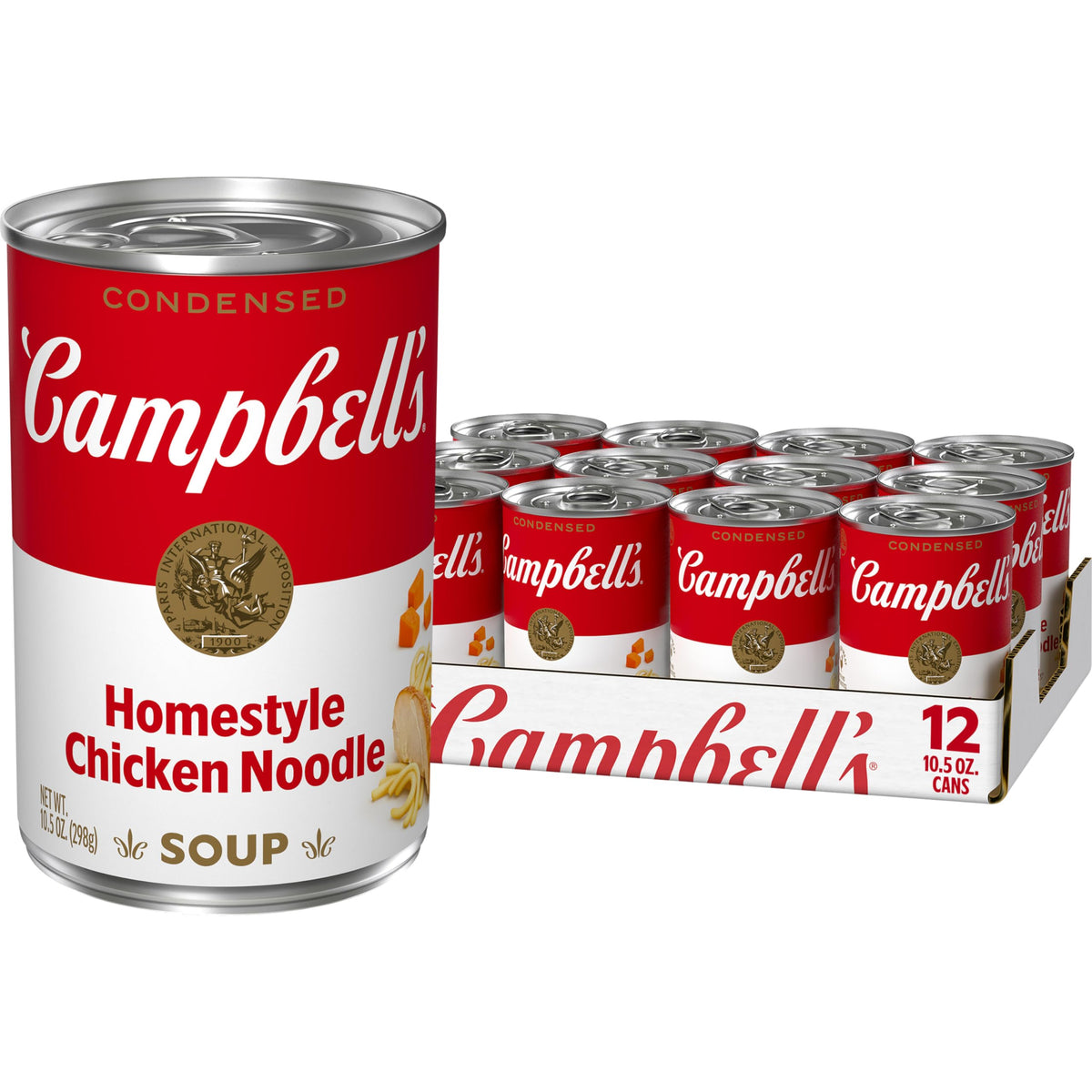 Campbell's Homestyle Chicken Noodle Soup can offers comforting flavor for a quick lunch